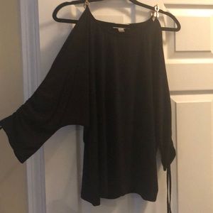black Michael Kors  shirt with open sleeve